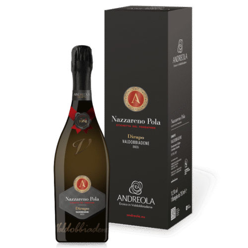 Dirupo Nazzareno Pola Extra Dry Etichetta del Fondatore Andreola Diszdobozban