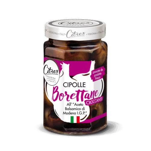 Cipolle Borettane all’ “Aceto Balsamico di Modena I.G.P.” -Borettane Hagyma „Modenai Balzsamecetben I.G.P.” 290gr Citres