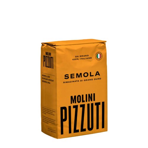 Durum Liszt-Farina di Semola Rimacinata di Grano Duro 1 Kg Molini Pizzuti
