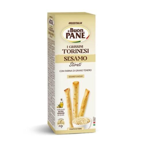 Grissini Torinesi Sesamo – Szezámmagos 120gr (2x60gr) Grissitalia